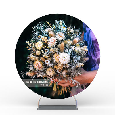 Chất Lượng Cao Phông Nền Cưới Trang Trí Vải Nhung Hồng Acrylic Vòng Phông Nền Đỡ