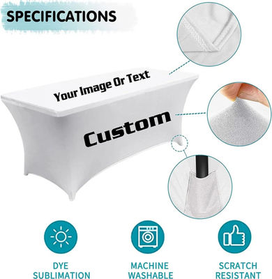 250G Polyester Pop Up Triển lãm thương mại Bàn Ném Khăn trải bàn có Logo ODM