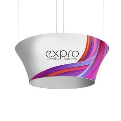 Polyester dệt kim 8ft Treo trên cao Triển lãm thương mại Dấu hiệu Treo biểu ngữ