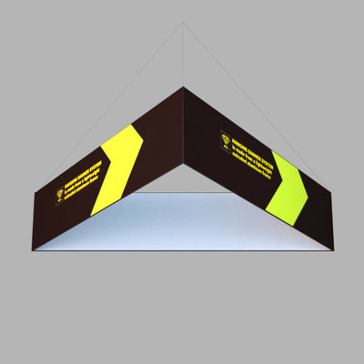 Triển lãm thương mại hình tam giác vuông 240x120x48in Treo biểu ngữ vải Treo bảng hiệu hiển thị