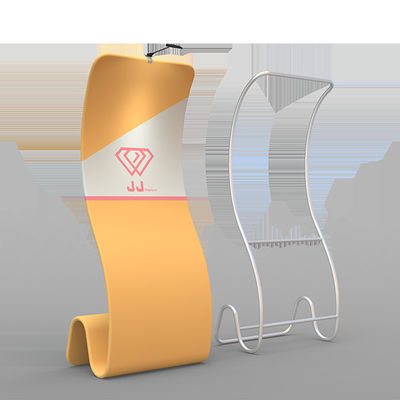 72dpi JPG Giá treo vải căng rắn cong Hiển thị biểu ngữ vải căng 200cm
