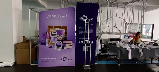 Biểu ngữ phông nền đường cong thẳng 10ft Quảng cáo gian hàng triển lãm thương mại Biểu ngữ kéo lên
